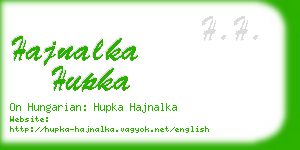 hajnalka hupka business card
